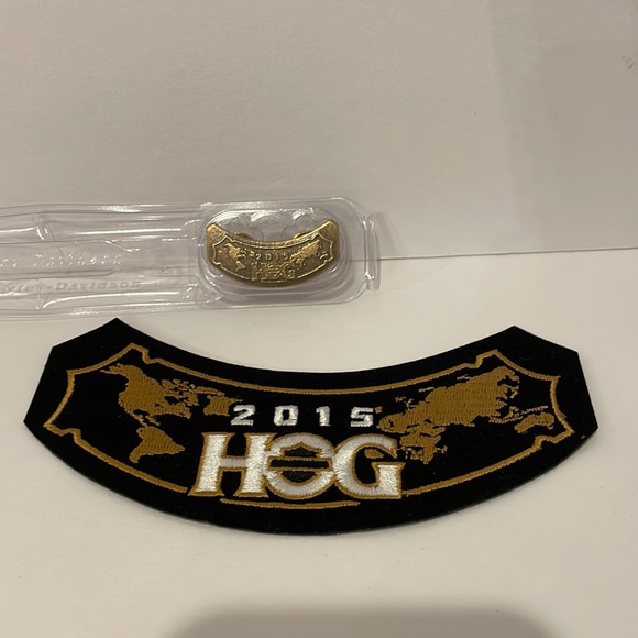 2015 Harley Davidson HOG Jacket Vest Patch and Pin Badge - Picture 3 of 5